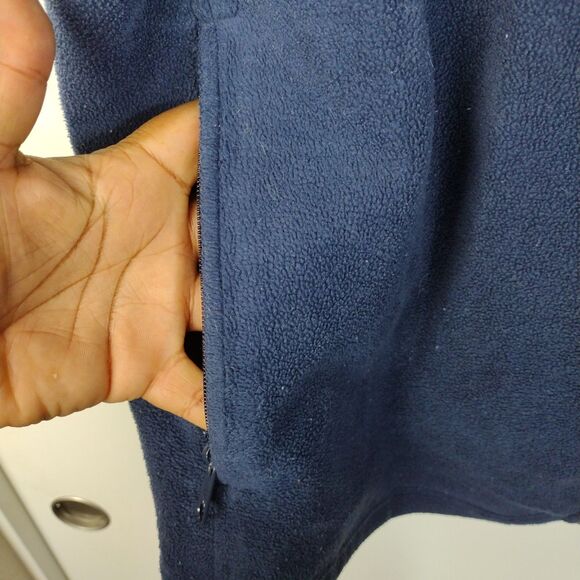 Columbia Blue Fleece Full Zip Vest Mens Size 4X Sleeveless Zip Close Pockets - Picture 3 of 6